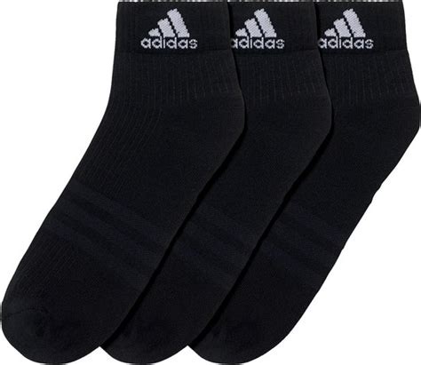 adidas ankle socks 3-pack sportsokken maat 39-42 unisex wit zwart|adidas Sportsokken .